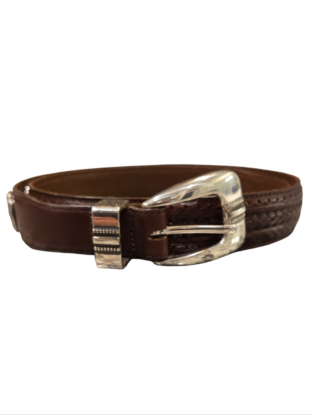 ONYX BY BRIGHTON VTG MEN'S GOLFER BELT.  LEATHER BRAIDED. SIZE 40.